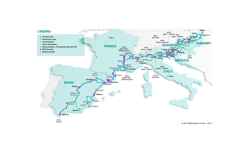 Mercancías Valencia-Cartagena por el Corredor Mediterráneo